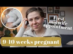 First midwife appt! 9 & 10 week update | First trimester