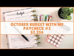 HOW TO BUDGET YOUR PAYCHECKS | OCTOBER BUDGET WITH ME | ZERO BASED BUDGET | PAYCHECK BUDGET