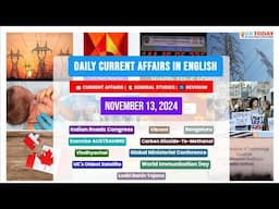 13 November, 2024 | Current Affairs in English by GKTODAY 🎯