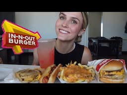 In-N-Out Mukbang (animal style double, animal fries, Flying Dutchman, ￼and animal hotdog)