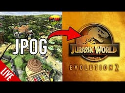 PART 2! Building a JPOG Park in Jurassic World Evolution 2 LIVE