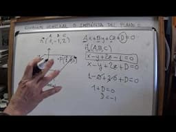 MAT ACCESO 25- Cómo calcular la ecuación general del plano (con un vector normal)