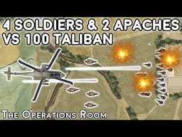 4 Soldiers and 2 Apaches vs 100 Taliban Fighters - Afghanistan 2007 - Animated