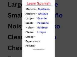 Spanish Adjectives to Describe your City