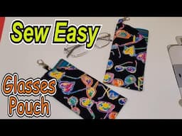 Sew to Sell Easy Glasses Case. Beginner sewing with just two pieces of fabric.