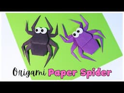 Origami Paper Spider Halloween Craft