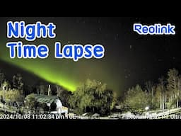 Nighttime Timelapse of the Stars and the Aurora Borealis