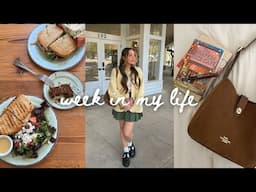 week in my life 🍂👜📚 | the perfect fall bag, book shopping, + cozy meals