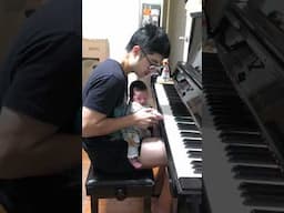 My Newborn Baby Plays Squid Game Song on Piano