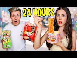 EATING ONLY ASIAN SNACKS FOR 24 HOURS!! Shopping Haul!