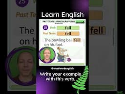 Past Tense of FALL in English ✅ English Pronunciation of FELL | Learn English Irregular Verbs