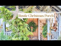 Christmas PORCH Decorating Ideas ~ Natural & Thrifted Decor🌲💛