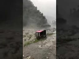 #Mahandri river #rain #flood #mansehra #kaghan #naran #balakot #bride destruction shops were floode