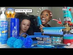 Doing my Mannequin Long Hair Only using Blue products *Name reveal*