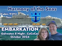 HARMONY of the Seas EMBARKATION from Galveston 8 Night CoCoCay | Balcony Cabin 9292 Life WIth Favor