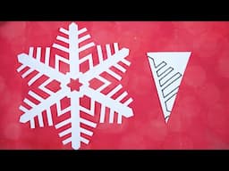 Paper Cutting Design For Christmas❄️ How to Make Snowflakes Out of Paper🎄 Video 22