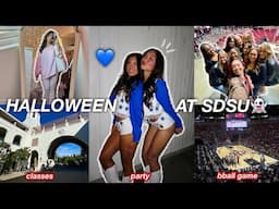 HALLOWEEN @ SDSU VLOG (classes, bball game, & party)