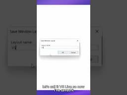 💾 Saving Windows Layouts in Visual Studio #visualstudio #vslive #hottips