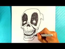 How to Draw DEADPOOL SKULL