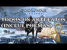 God of War Ragnarok Todos os Artefatos e Poemas (O Curador Troféu)