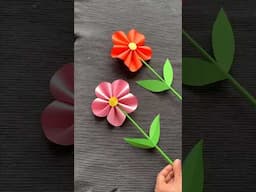 How To Make Stunning Paper Flowers Easily!🌸 #viral #diy #craft #kidscraftwork #paperflower #shorts