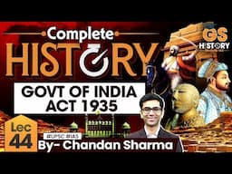 Government of India Act 1935 | Lecture 44: Modern Indian History for UPSC CSE | Chandan Sharma