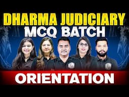 Dharma Judiciary MCQ Batch 2025 Orientation 🔥| All State Judiciary Aspirants | Judiciary By PW