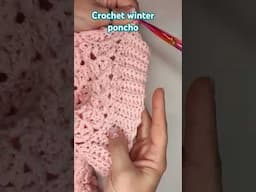 How I crochet a winter poncho #crochet #crochetgirls #crochetponcho #crochetgifts #crochetwinter