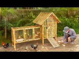 Learn farm to build low cost bamboo chicken coop