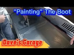 Ford Escort MK1 Restoration.  Painting the Boot. Applying "Gravitex"