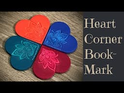 Easy Polymer Clay Heart Corner Bookmark Tutorial Fimo Leather Effect