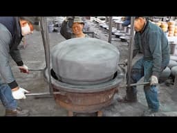 Scintillation Compression! Process of Making Handmade Cast Iron Pot. Korean Cast Iron Master.