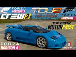 BUGATTI EB110 SUPER SPORT | Top Speed in Forza Horizon 5,4,3, The Crew 2,Motorfest, TDU2, Asphalt 9.