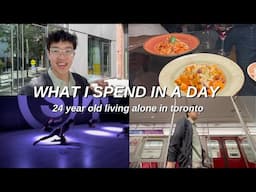 What I Spend in a Day as a 24 Year Old Living Alone in Toronto | Productive Day of a Student