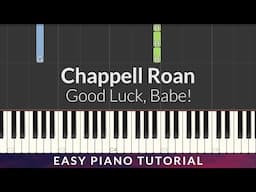 Chappell Roan - Good Luck, Babe! EASY Piano Tutorial + Lyrics