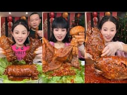 Spicy Chinese food 🌶 SOSLU ÇİN YEMEKLERİ YEME | Mukbang | (Sheep Brain + Head, Pork gut) 먹방