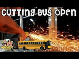 Cutting Sides of Bus to Run Wires & Water Lines