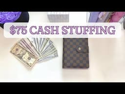 $75 Savings Challenge Cash Stuffing | Self Care Binder