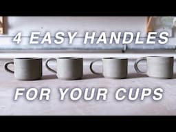 How to make handles - 4 different ways | Pottery 101