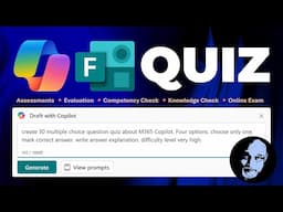 Instant Quiz using Copilot in MS Forms - Assessment | Evaluation | Online Test