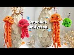 Crochet Jellyfish Keychain Tutorial | Crochet Amigurumi Jellyfish For Beginner DIY | @molinadiy