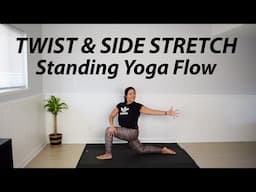 20 Min Standing Yoga Flow |Twist & Side Stretch Yoga Practice