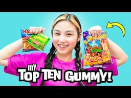 EATING ONLY  GUMMY FOOD | Aurea's TOP TEN Gummy Rating!! | Aurea & Alexa