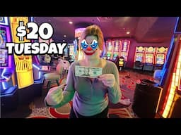 I Put $20 into 10 Slots at CIRCUS CIRCUS in Las Vegas... (Crazy Finish!)