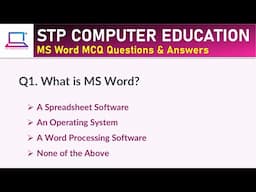 Top 10 MS Word MCQ Questions and Answers | Live Class 1