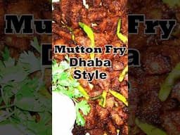 Mutton Fry | Dhaba Style | Hyderabadi Tala Hua Gosht #shorts #recipe #dhabastyle