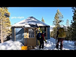 spending the night in a backcountry yurt - ski touring, backpacking meals, and a melanzana visit