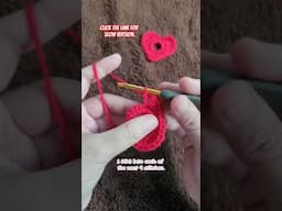 How to Crochet a Heart with a Hole (quick version) #crochet #crochettutorial #crochetheart