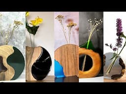 DIY 6 Amazing Ideas Epoxy Resin and Wood Vases