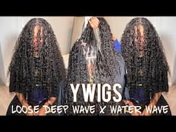 Bora Bora Braids ‼️😍SUPER FULL |  I mixed 2 Curl Patterns and THIS HAPPENED! Ft. YWIGS